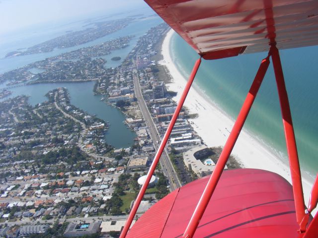 WACO O (N13562) - Biplane ride over St.Petes beach Florida.