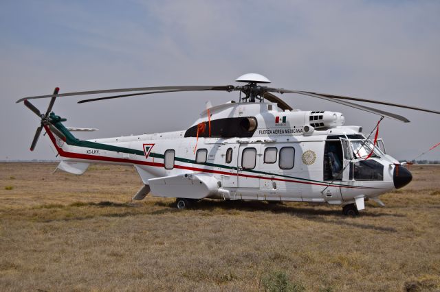 Eurocopter Super Puma (EC-225) (XC-LKV) - EC-225LP Super Puma XC-LKV (TPH-02) MSN 2712 for Presidential Air Transport of Fuerza Aerea Mexicana (FAM) on display during the open day in trade show "FAMEX 2019" at Santa Lucia AB (04/2019).