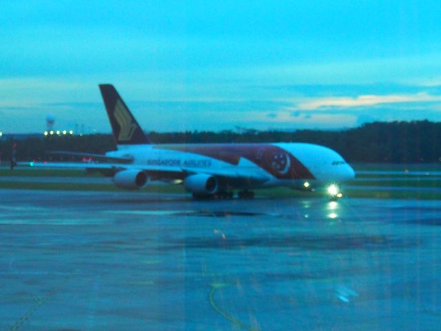 Airbus A380-800 (9V-SKI) - On the way A380 Changi, From departures.