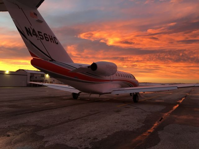 Cessna Citation CJ3 (N956HC) - Beautiful Winter Sunset 