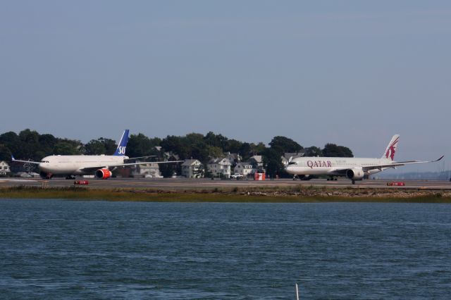 Airbus A330-300 (LN-RKO) - A couple of Airbus heavies arrival to Boston Logan - SAS A333 followed by Qatar A359. 