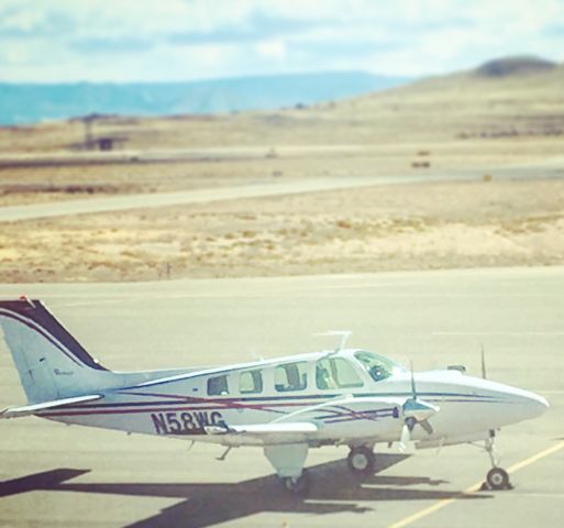 Beechcraft Baron (58) (N58WG) - Fuel stop cross country Las Vegas to Shreveport 