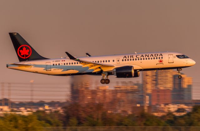 Airbus A220-300 (C-GROV) - Sunrise shot of ‘Grover’ about to land on runway 05