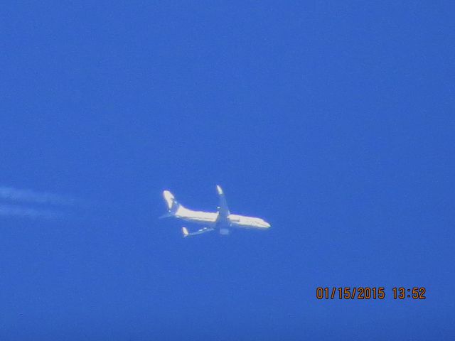 Boeing 737-800 (N525AS) - Alaska Airlines flight 38 from SEA to FLL over Southwestern Missouri at 33,000 feet.