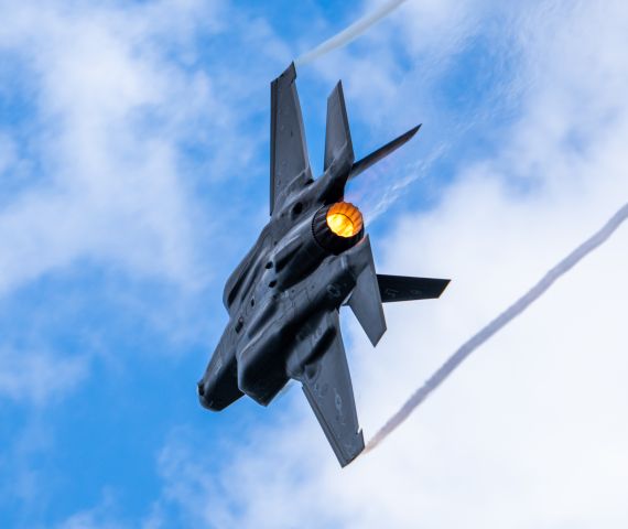 — — - Aircraft: Lockheed Martin F-35A Lightning IIbr /Registration: 14-5107br /Home Base: Luke AFBbr /Squadron: 61 Fighter Squadronbr /Pilot: Captain Andrew "Dojo" Olsonbr /2019 New York International Airshow