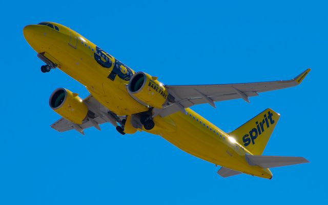 Airbus A320 (N903NK) - One of Spirits brand new A320-200Ns, or A320NEO. This NEO is powered by PW1100-series engines.