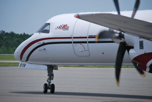 Saab 2000 (N519JG) - JOE GIBBS RACING INC taxiing at KJQF - 6/29/12