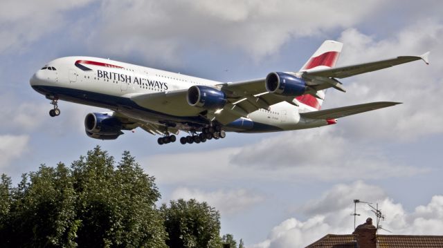 Airbus A380-800 (G-XLEG) - On final approach - BA282 Los Angeles - London Heathrow - 19th August 2017