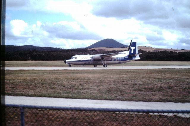 FAIRCHILD HILLER FH-227 (VH-TQR) - TAA F27 on a charter flight at Flinders Island, circa 1980