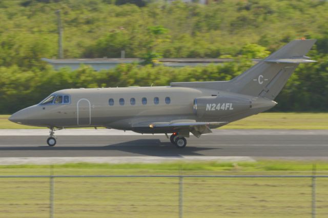 Hawker 800 (N244FL) - BAE 125 SERIES 800A landing at TQPF