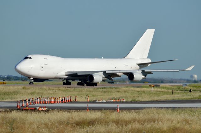 Boeing 747-400 (B-18722) - Departing DFW 05/22/2013