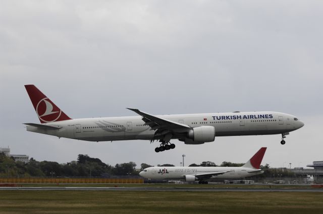 BOEING 777-300 (TC-JJO) - Final Approach to Narita Intl Airport Rwy16R on 2013/04/18