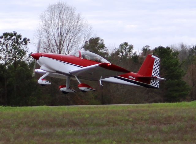 Vans RV-8 (N69LM) - A VANS RV-8A departing Joe Starnes Field, Guntersville Municipal Airport, AL, following the EAA 683 March Breakfast Fly-In - March 11, 2017.  