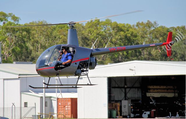 Robinson R-22 (VH-ZGN) - Taxiing out to 07 for training flight