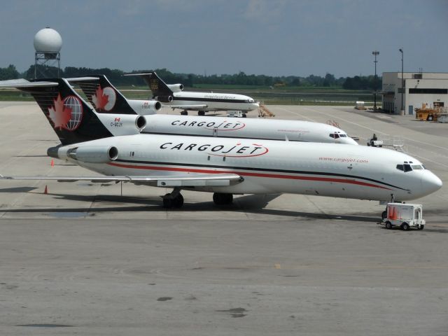 BOEING 727-200 (C-GCJY) - 727 Cargo work horses....you can see the Harvard on real short final in the far distance...