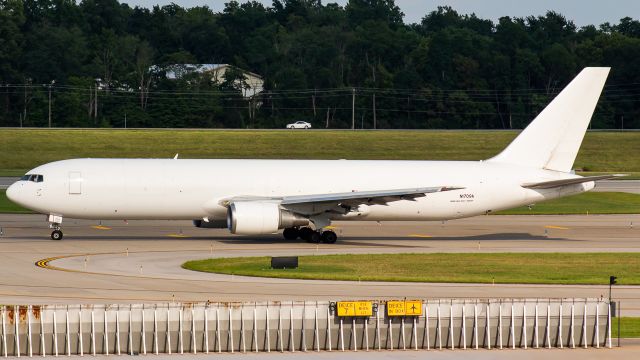 BOEING 767-300 (N1709A) - Atlas Air taxiing to runway 18L for departure to Tampa