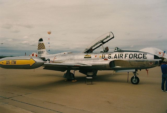 Lockheed T-33 Shooting Star (N49239) - T-33 on display at an air show at KAFW