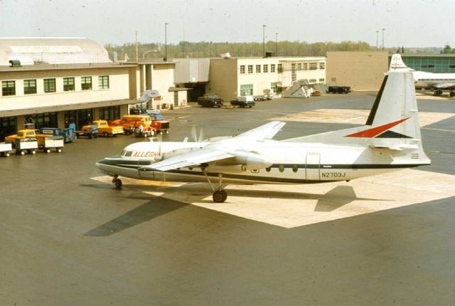 FAIRCHILD HILLER FH-227 (N2703J) - Fairchild F-27 (N2703J) at KBWI (Then known as Friendship International Airport)