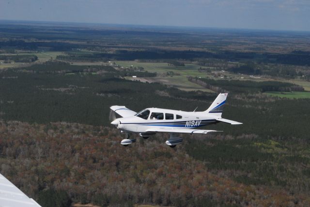 Piper Cherokee (N19AV) - Formation Flight Clinic at 60J Ocean Isle NC Photo by Dennis Frett KARR