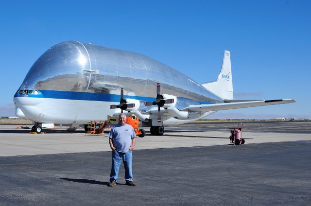 Aero Spacelines Super Guppy (N941NA) - 9/21/2018. Two wide-bodies on the ramp. Me and my evil twin.