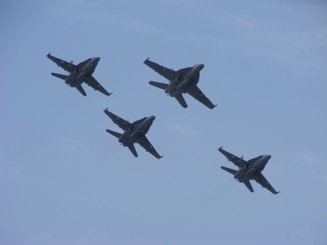 McDonnell Douglas FA-18 Hornet — - Red Bull Air Race 2008   San Diego, CA  A flyby before the show,led by a Super Hornet!