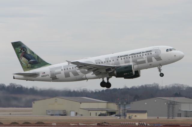 Airbus A319 (N902FR) - February 23, 2011 - departed from Nashville 