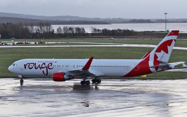 BOEING 767-300 (C-FMXC) - air canada rouge b767-3 c-fmxc arriving in shannon for maintenance 17/11/16.