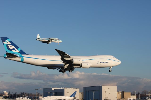 BOEING 747-8 (N747EX) - 747-8 AFTER FIRST FLIGHT LANDING