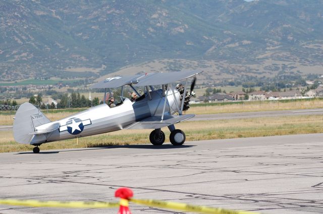 N7995 — - Stearman at Heber, Utah Russ McDonald Field.