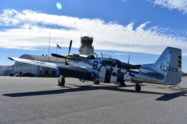 North American P-51 Mustang — - P-51 Bald Eagle on the ramp