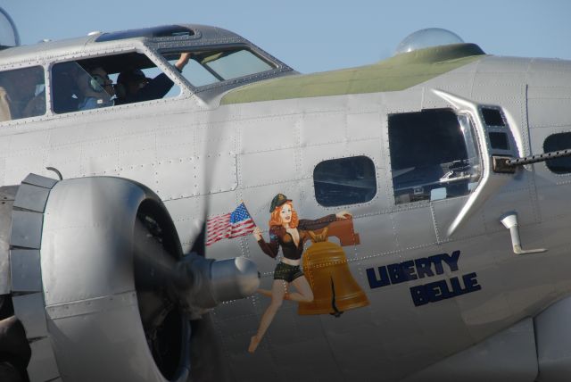 Boeing B-17 Flying Fortress (N390TH) - Liberty Belle engines warm up April 19, 2008 near Brighton, CO