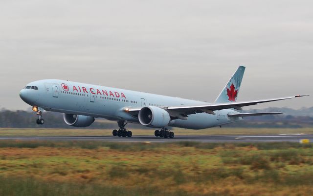 BOEING 777-300 (C-FIVR) - air canada b777-333er c-fivr dep shannon after diverting in earlier while routing from frankfurt to montreal 3/1/17.