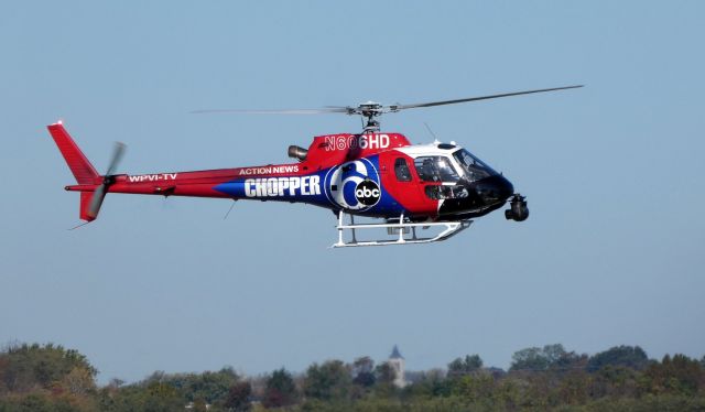 Eurocopter AS-350 AStar (N606HD) - City ramp approach for this 2013 Eurocopter AS-350 in the Autumn of 2019. This rotorcraft is used by the local ABC TV affiliate.