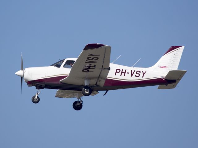 Piper Cherokee (PH-VSY) - Departure runway 17 at Cannes, France.