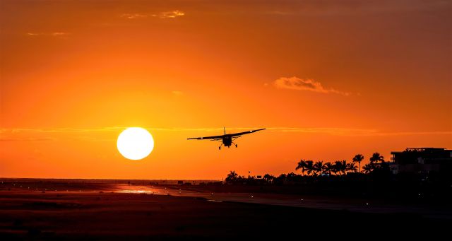 Cessna Caravan (N965HL) - DHL Cessna caravan N965HL sunset departure to TJSJ from TNCM.