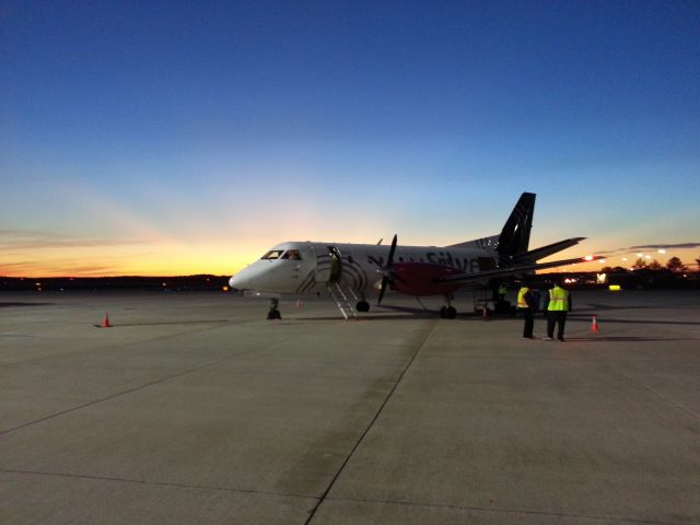 Saab 340 (N420XJ) - Silver Airway's Saab 340 at Gate A7 in TLH with a beautiful sunset!