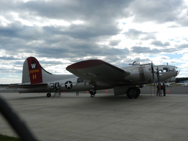 Boeing B-17 Flying Fortress (N5017N) - B-17 Aluminum Overcast On The Final Day Of The EAA Chapter 186 Tour. The Airplane Did Not Fly That Day Due To 20 KT Winds, And I Was Freezing!