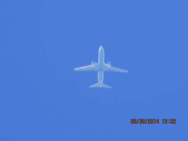 Boeing 737-800 (N533AS) - Alaska Airlines flight 38 from SEA to FLL over Baxter Springs Kansas (78KS) at 35,000 feet.