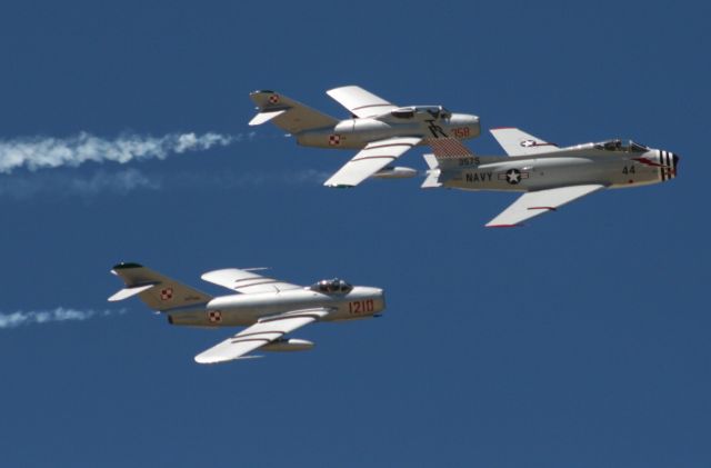 North American F-86 Sabre (N400FS) - MiG Fury Fighters  FJ-4 Fury, MiG-17F, MiG-15bis  Blue Thunder Airshow  Idaho Falls, ID  24 July 2010