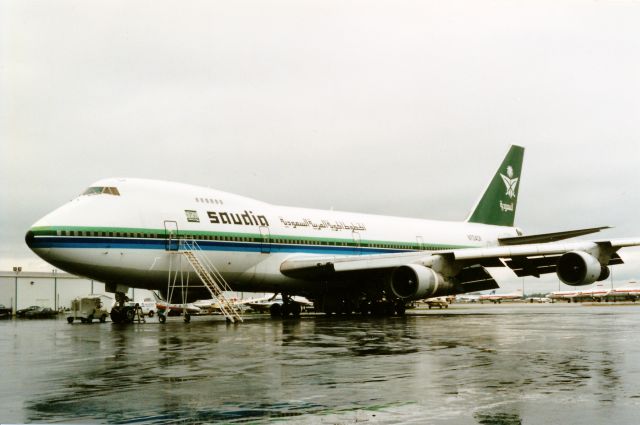 Boeing 747-200 (N704CK) - This photograph was taken back in Willow Run, Michigan in the 1990s