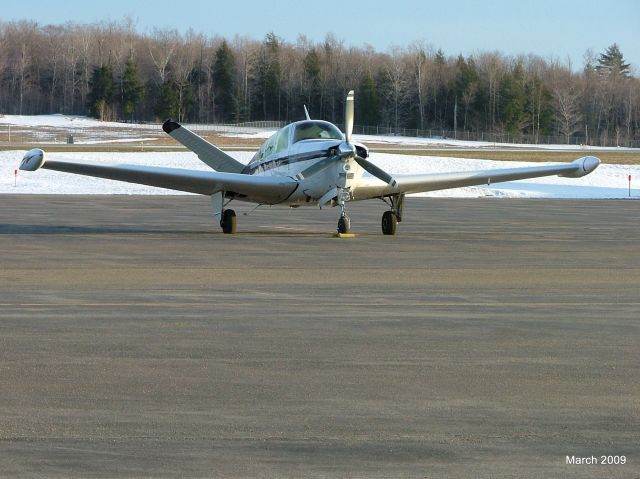 Beechcraft 35 Bonanza (N461A) - Early Spring flight to Cumberland, Maryland with snow remaining at the airport