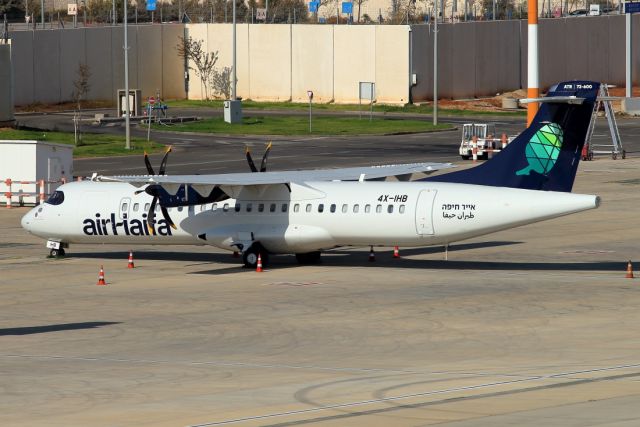 Aerospatiale ATR-72-600 (4X-IHB) - 23/11/2024:br /The second ATR of the Air-Haifa fleet, idle on the ramp.