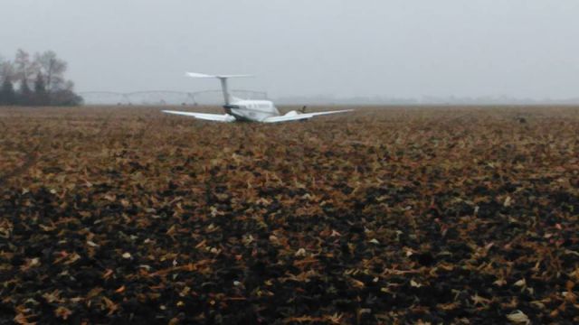 Beechcraft Super King Air 200 (N80RT) - 11/24 post crash KJKJ Moorhead Muni on final approx 500 yards short of the runway on the evening of 11/23 at approx. 1800.