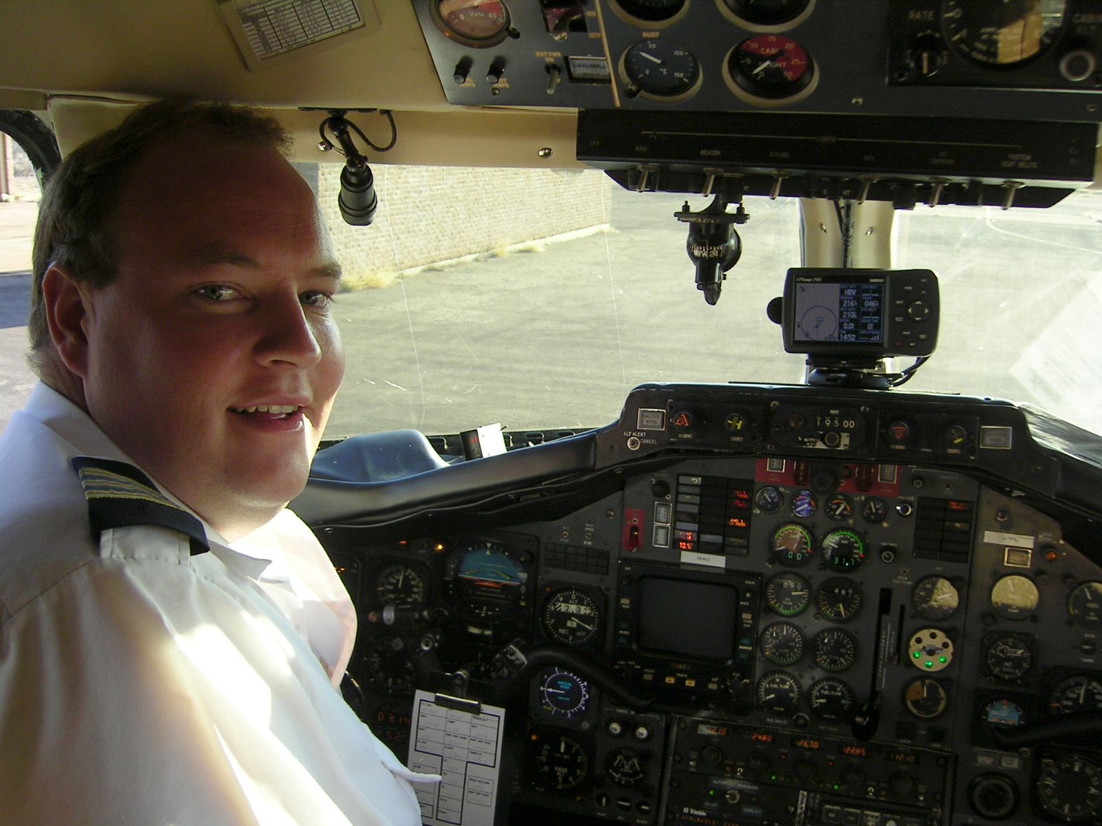 ZS-PLC — - At Venetia Mine. Captain JP du Toit in Zenith Airs Hawker.