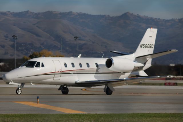 Cessna Citation V (N560GC) - North West end of KSJC following Landing roll out