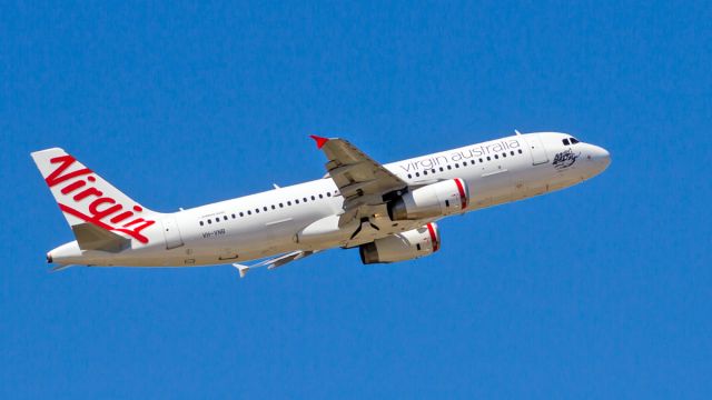 Airbus A320 (VH-VNB) - Airbus A320-232, Virgin Australia VH-VNB departed runway 24 YPPH 130919