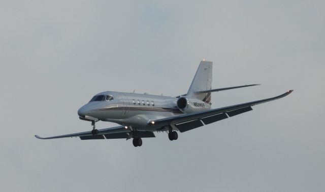 Cessna Citation Latitude (N539QS) - Taken from pier in Naples Florida as flight landed in Naples Airport.