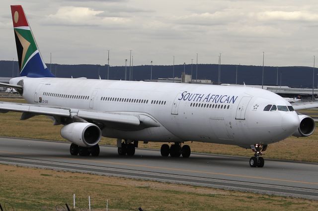 Airbus A340-300 (ZS-SXE) - on 14 March 2020