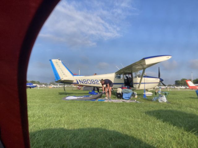 Cessna 175 Skylark (N8082T) - Cessna 175 Skylark parked next to me at OSH24 (3/4)