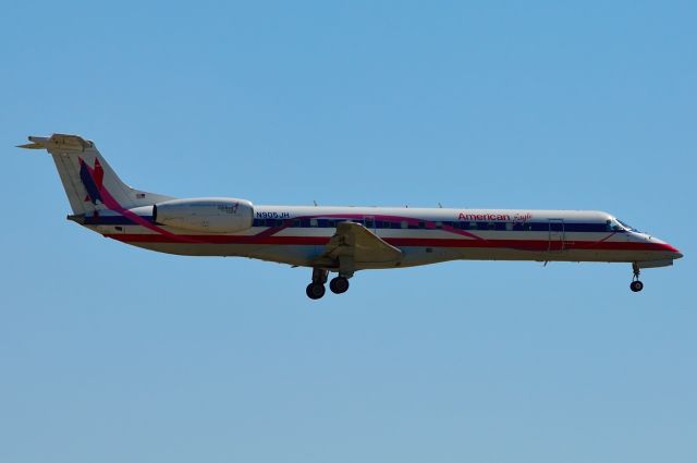 Embraer ERJ-145 (N905JH) - American Eagle ERJ-145 N905JH Breast Cancer Livery Arriving KDFW 09/23/2013